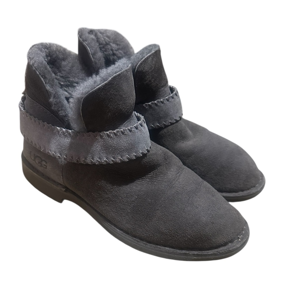 UGG Women's Gray Suede Ankle Boots - Picture 2 of 9